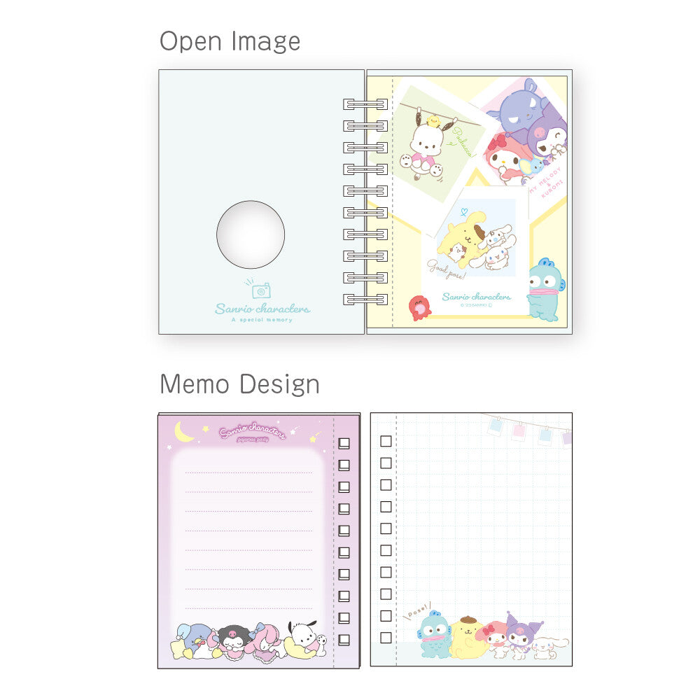 Sanrio Mini Ring Memo Notebook with Camera Window